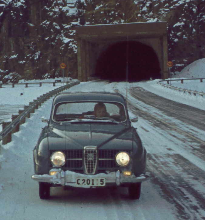 Lenas Saab V4 vid Stadberget 1970