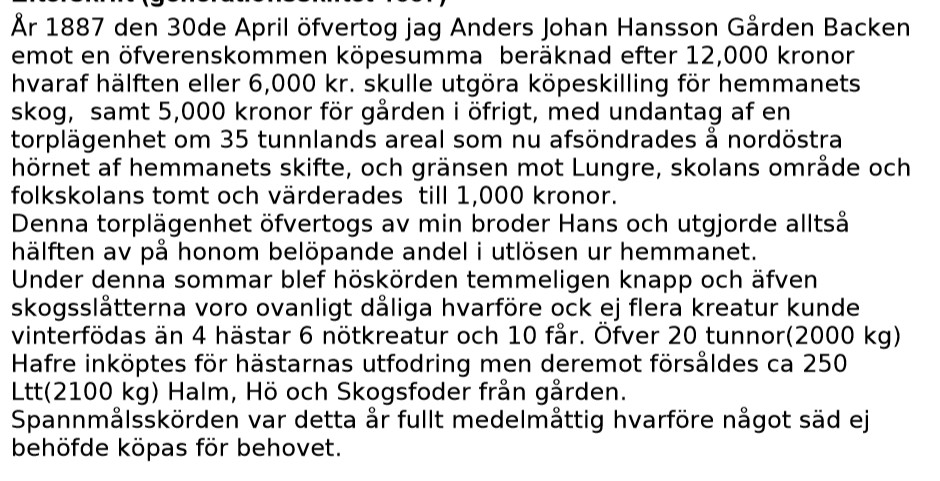 Anders Hansson blir hemmansägare