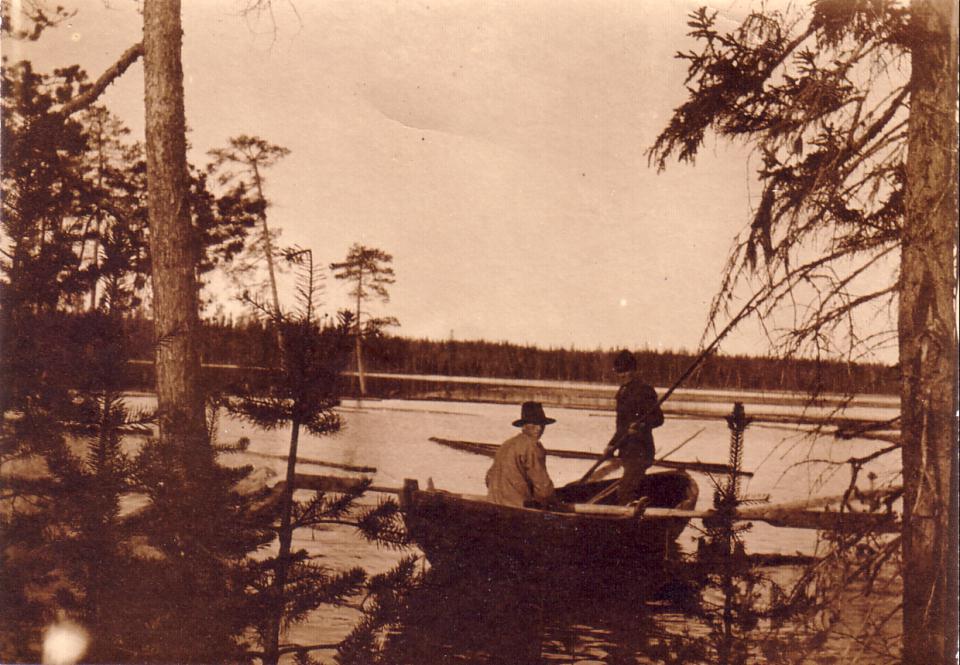 Flottning i Mellansjön 1910, Pål Pålsson o Jonas Hansson