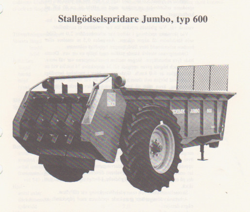 Fastgödselspridare Jumbo 6 m3