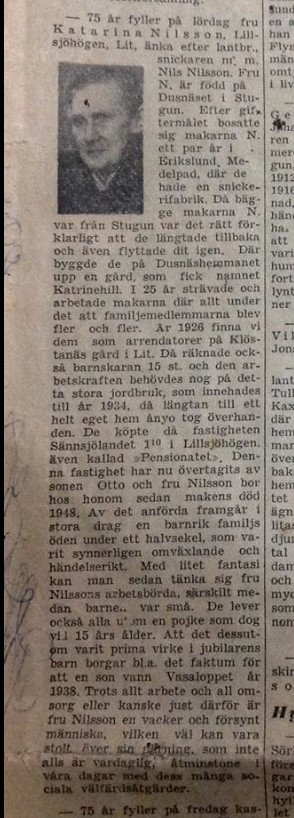 Katarina Nilsson 75 år